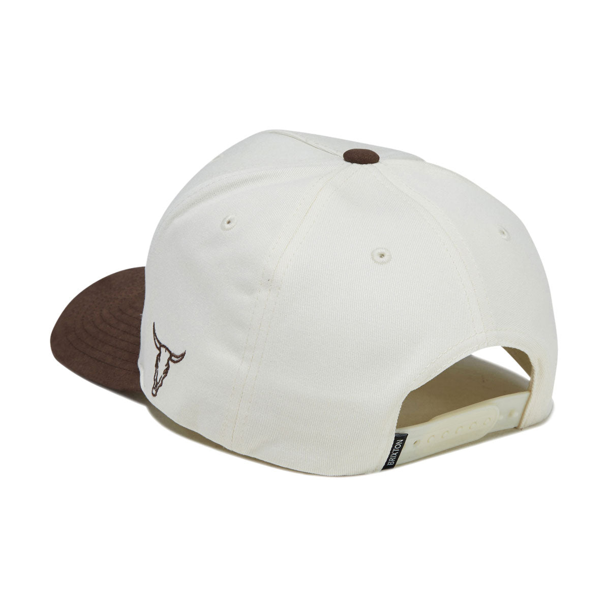 Brixton Trails Snapback Hat - Off White/Walnut Brown image 2