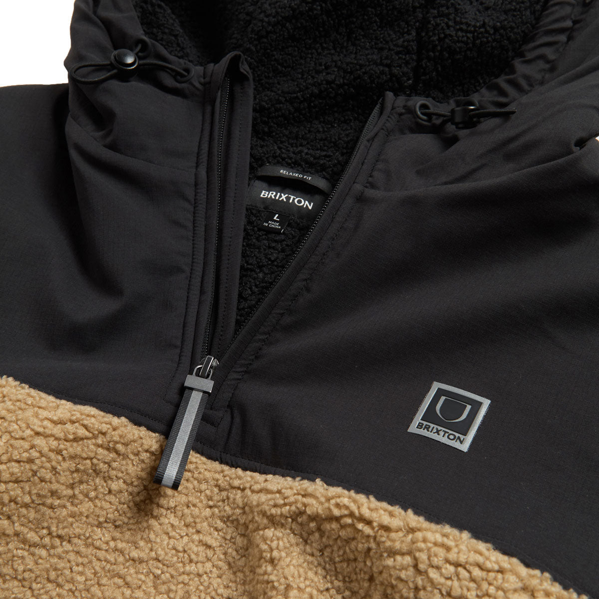Brixton Journey Tech Fleece Sweatshirt - Black/Sand image 2