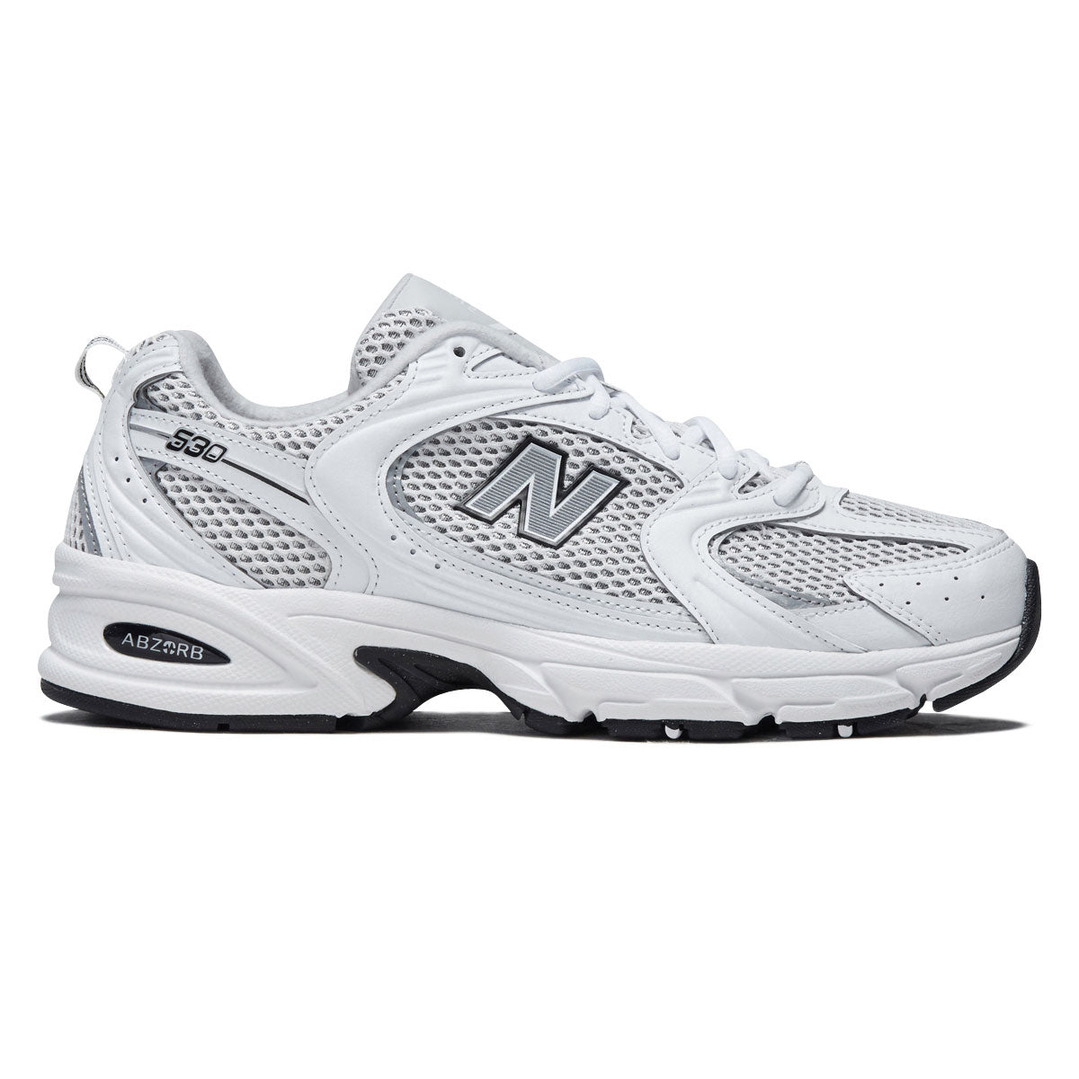 New Balance 530 Shoes - NB 103 White/Silver Metallic/Black image 1