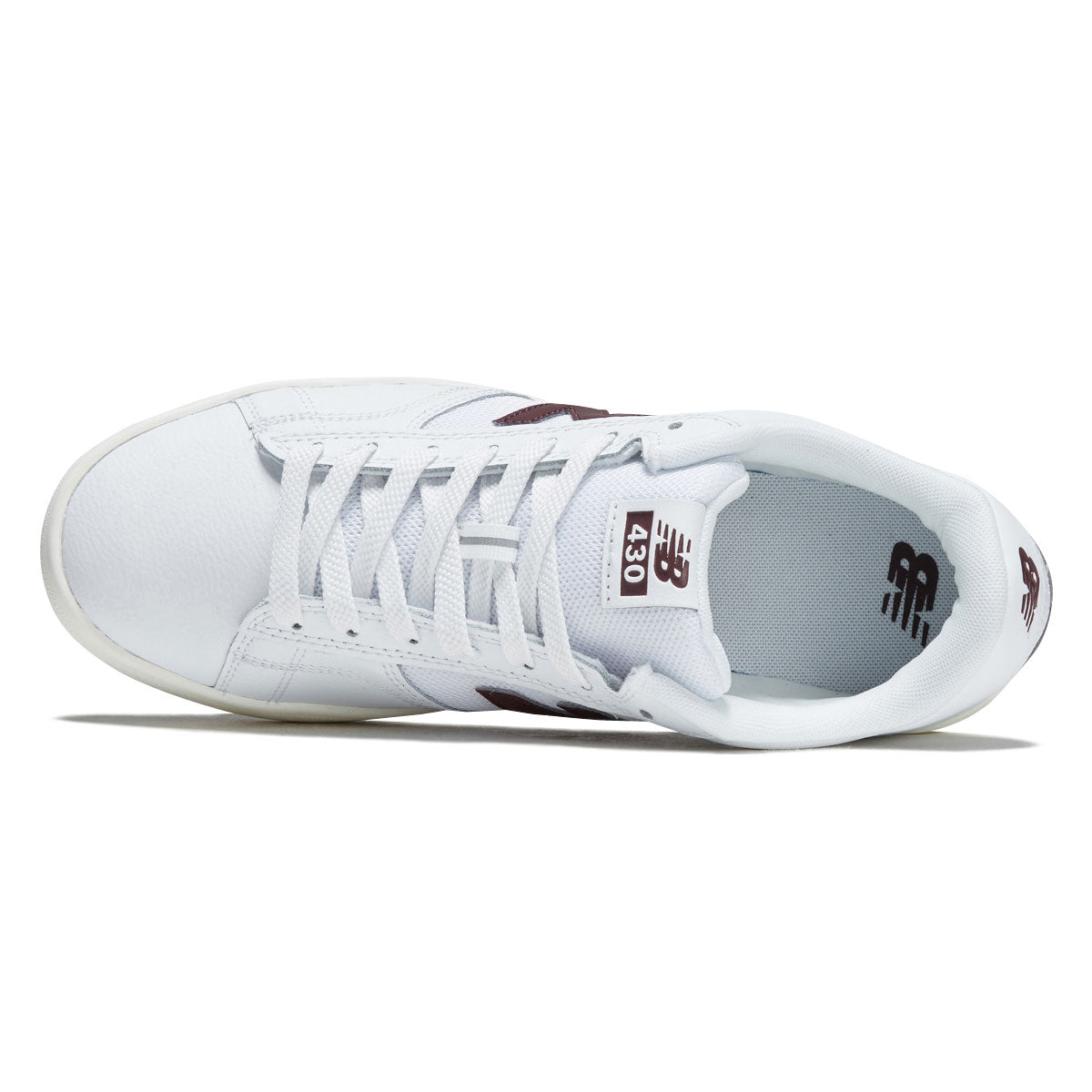 New Balance 430 Shoes - White/Burgundy image 3