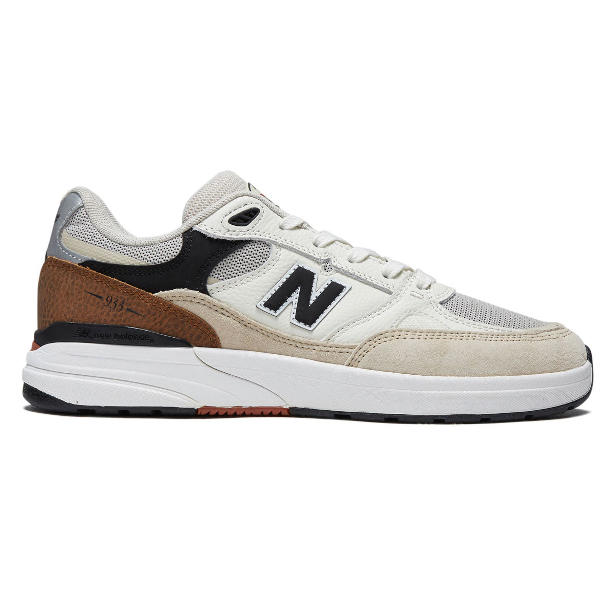 New Balance Andrew Reynolds 933 Wide Shoes - Sea Salt/Brown image 1