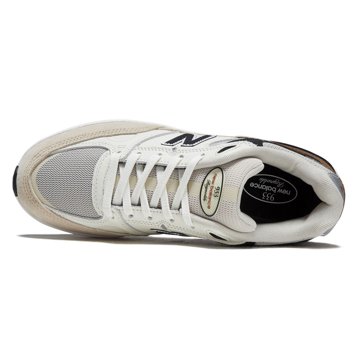 New Balance Andrew Reynolds 933 Wide Shoes - Sea Salt/Brown image 3
