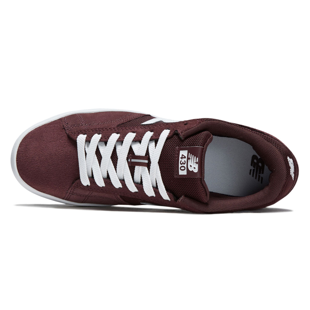 New Balance 430 Shoes - Burgundy/White image 3