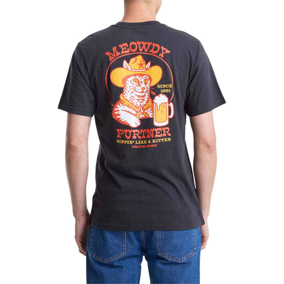 Volcom Catastrophy T-Shirt - Washed Black Heather image 4