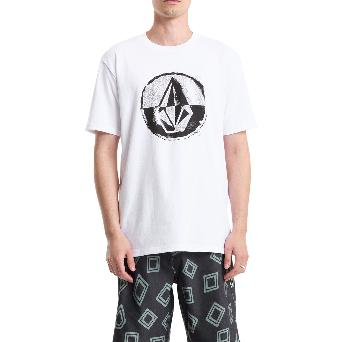 Volcom Circle Split T-Shirt - White image 2