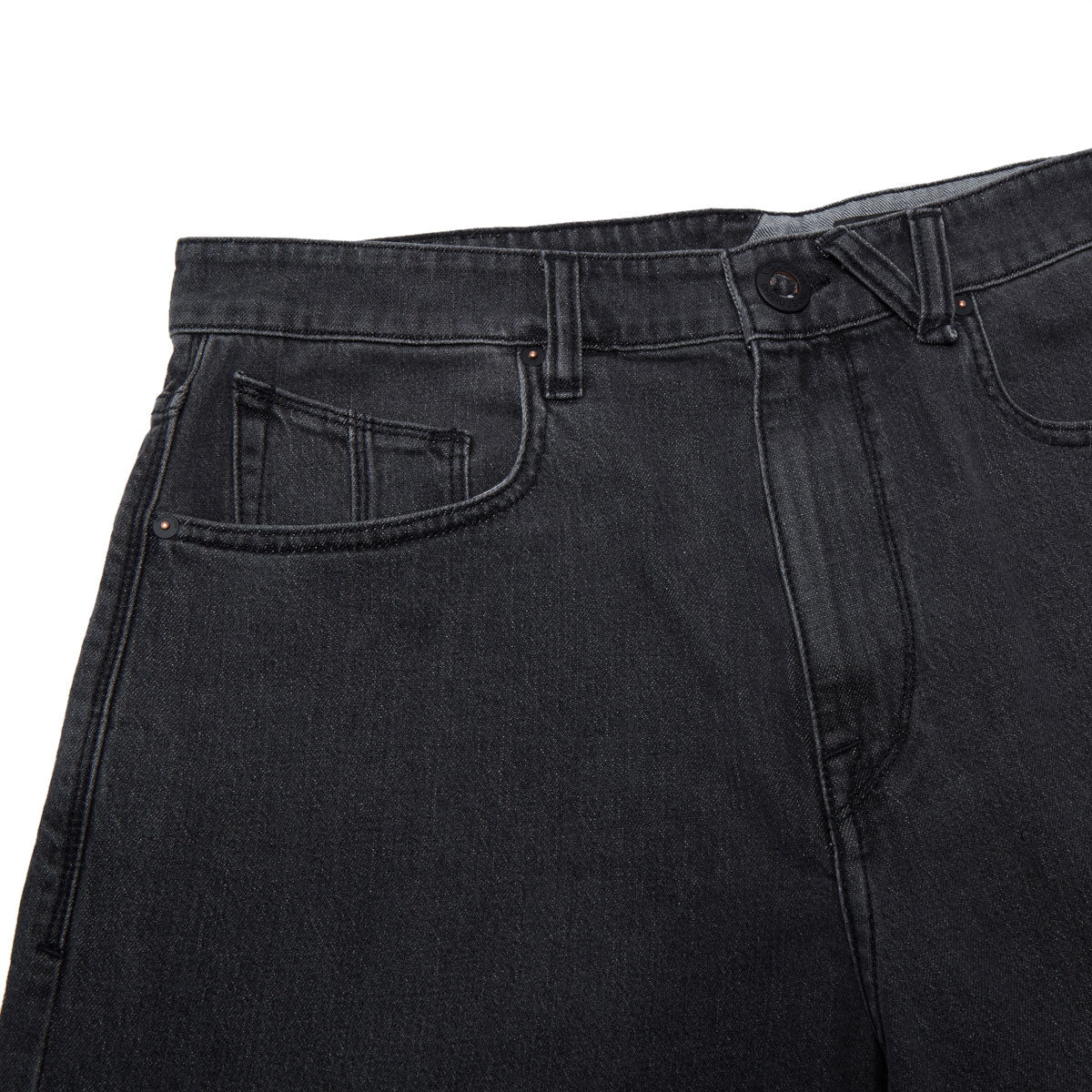 Volcom Chillow Denim 24 Shorts - Black Grey image 3