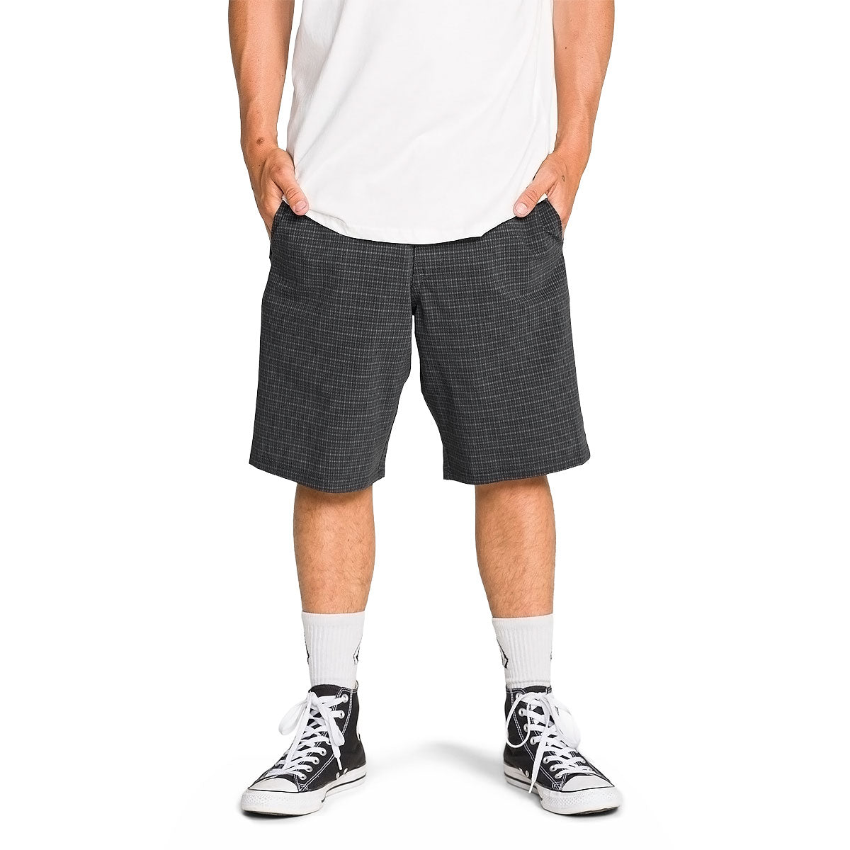 Volcom Mix Frickin Cross Shred 20 Shorts - Black Plaid image 3