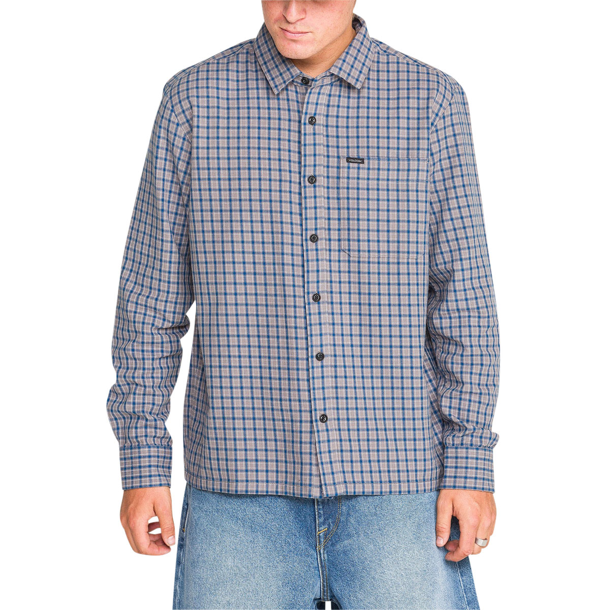 Volcom Landos Long Sleeve Shirt - Light Navy image 1
