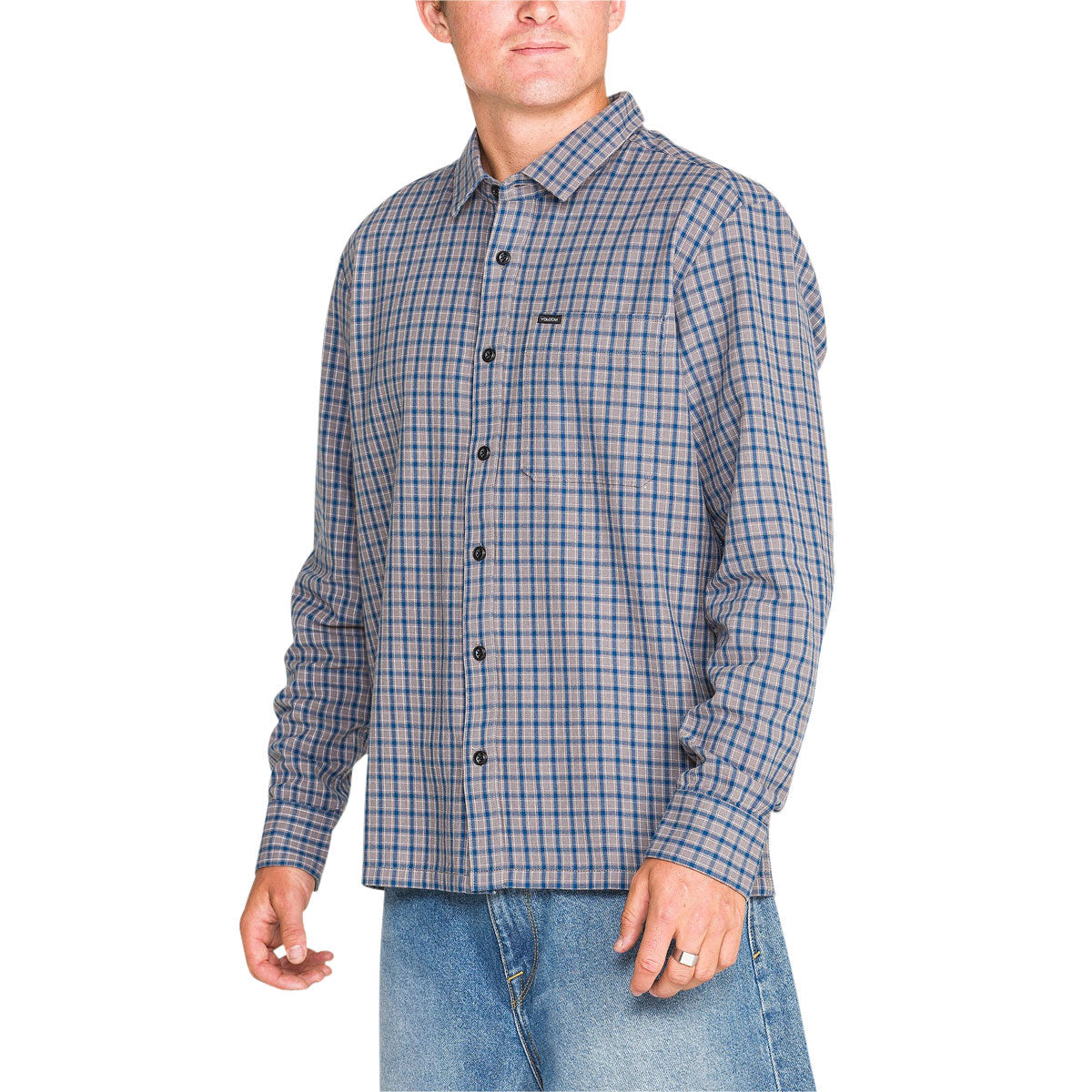 Volcom Landos Long Sleeve Shirt - Light Navy image 3