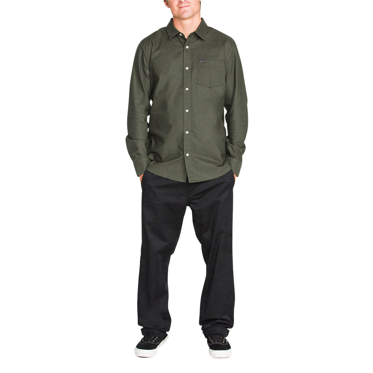 Volcom Veeco Oxford Long Sleeve Shirt - Climbing Ivy image 3