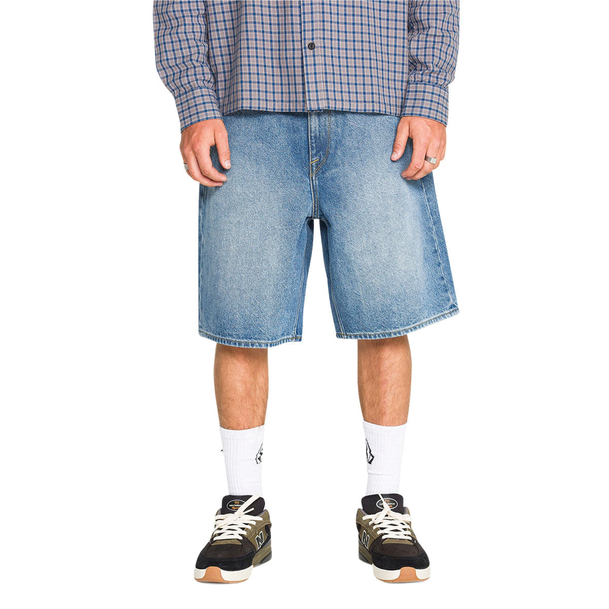 Volcom Billow Denim 22 Shorts - Euro Light Blue image 2