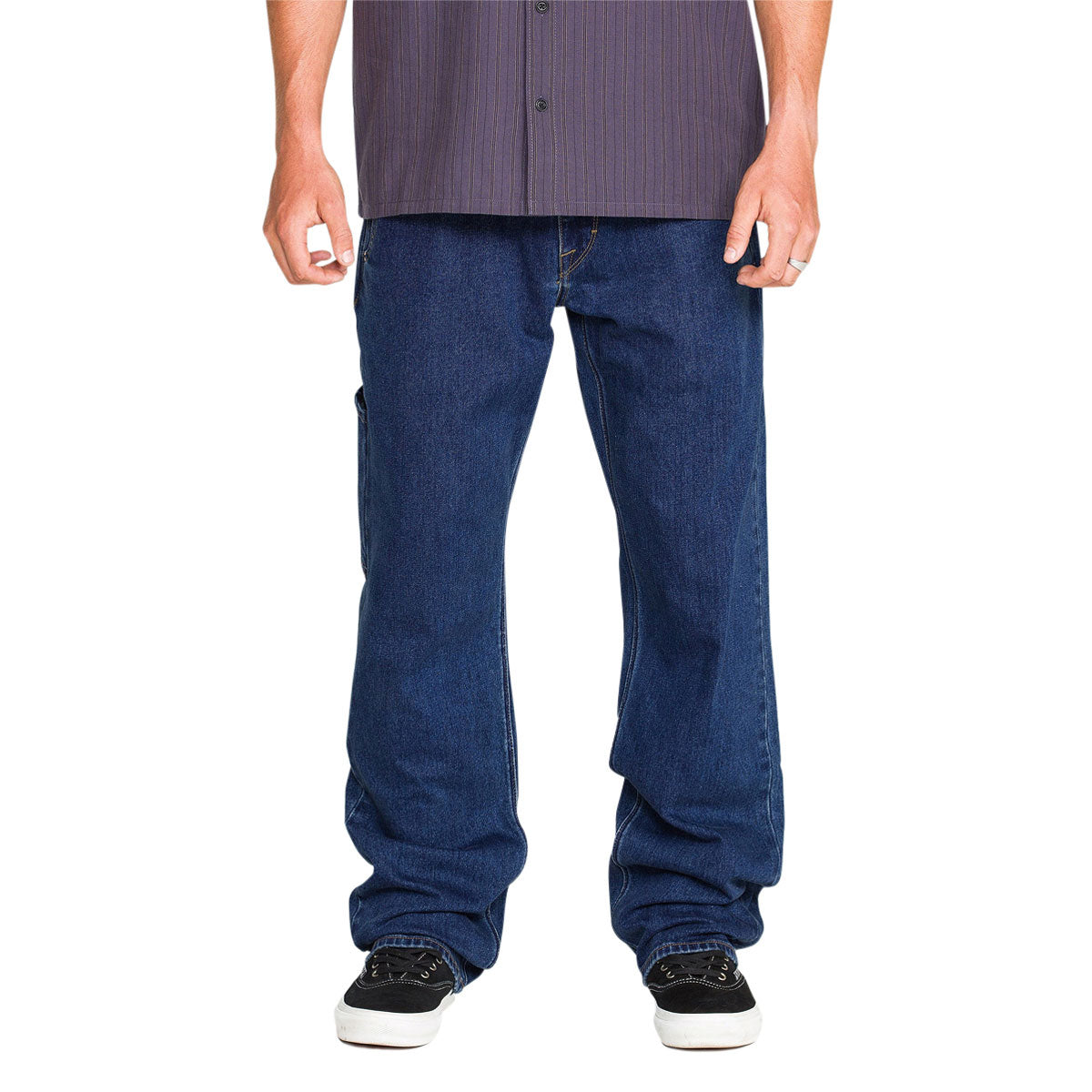 Volcom Kinkade Utility Denim Jeans - Med Dark Indigo Blue image 1
