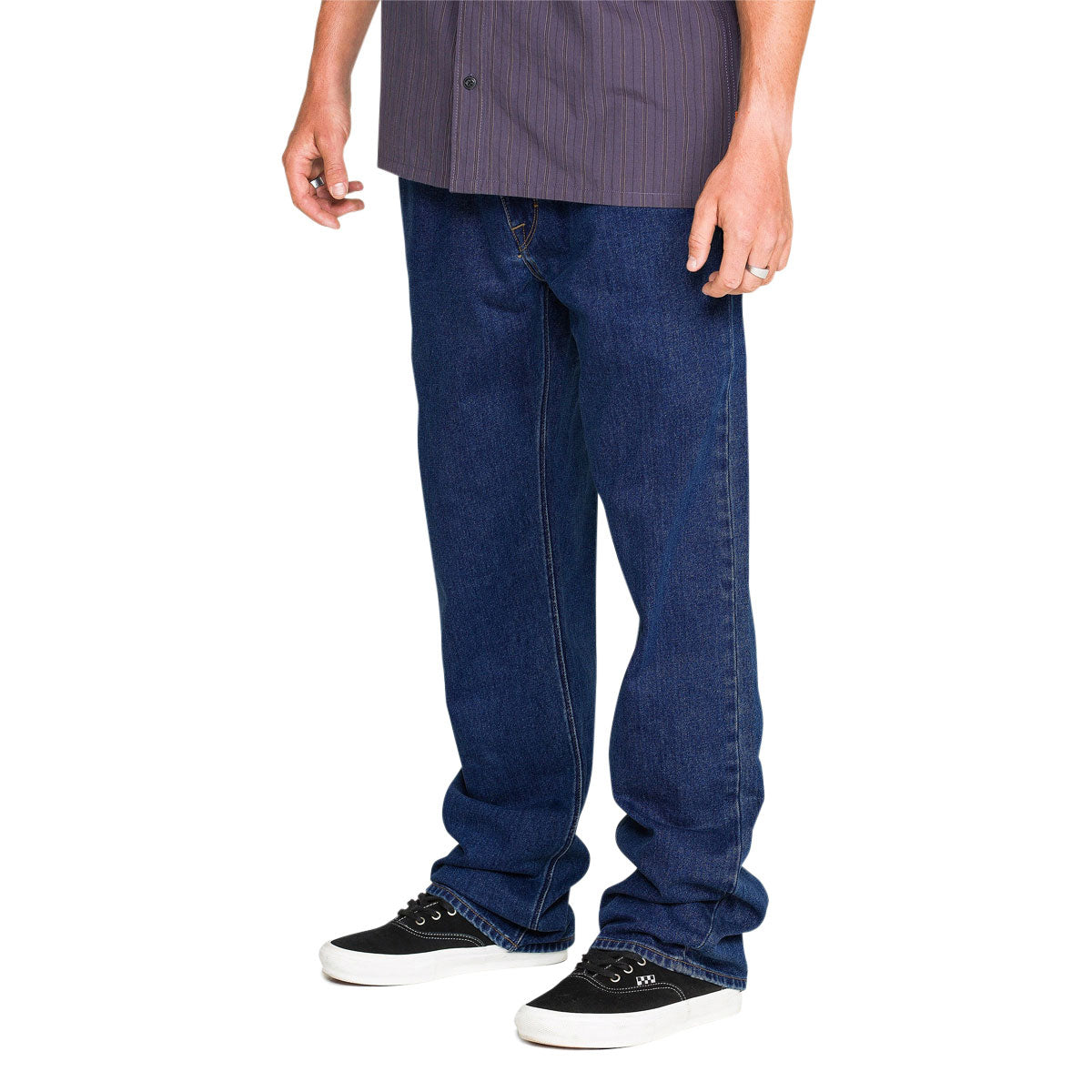 Volcom Kinkade Utility Denim Jeans - Med Dark Indigo Blue image 3