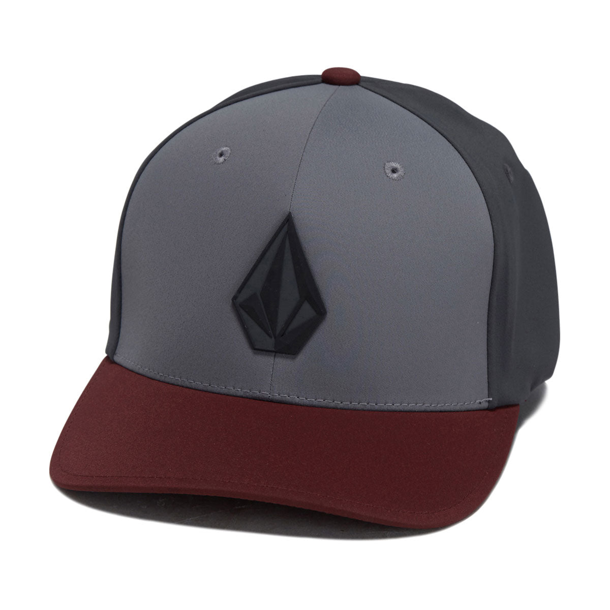 Volcom Stone Tech Flexfit Delta Hat - Burgundy image 1