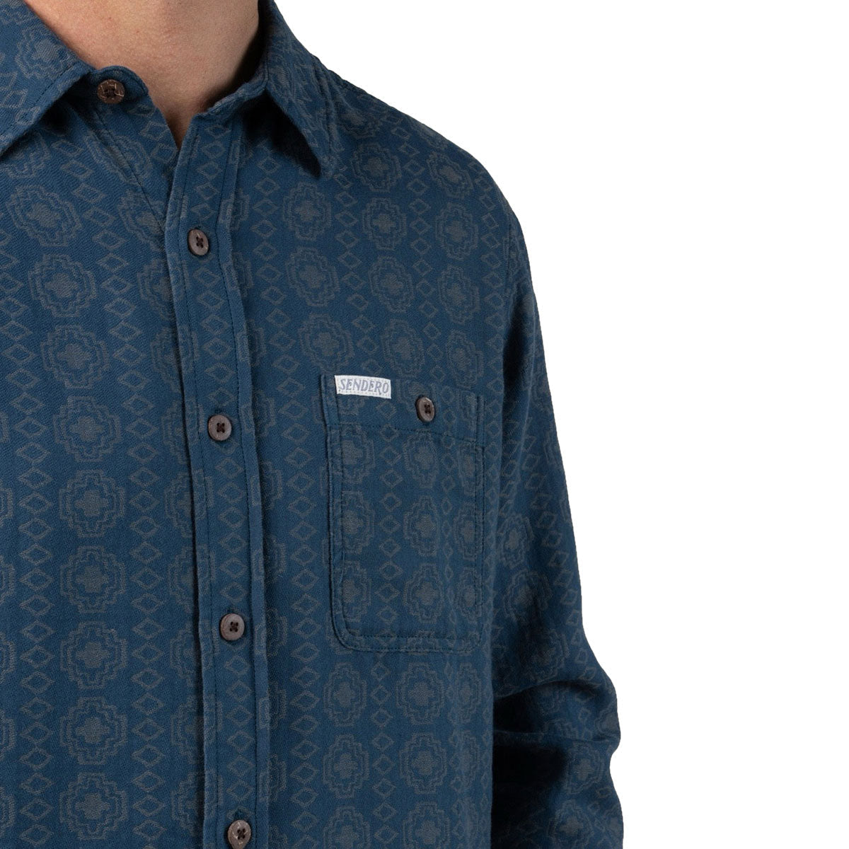 Sendero City Slicker Long Sleeve Shirt - Ojinaga/Blue image 3