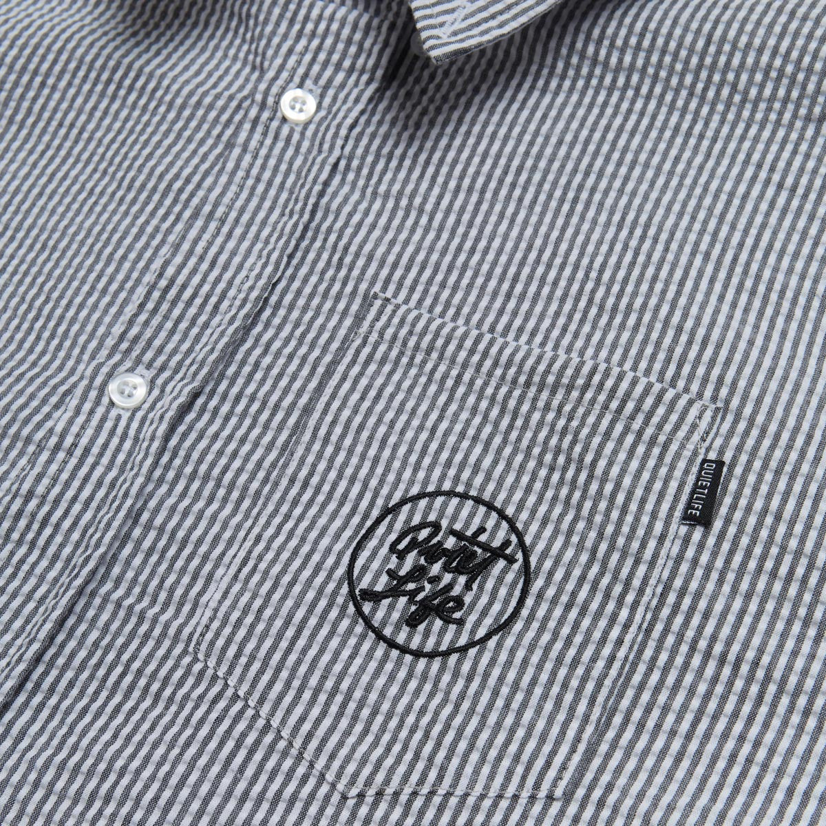 The Quiet Life Seersucker Button Down Shirt - Black image 2