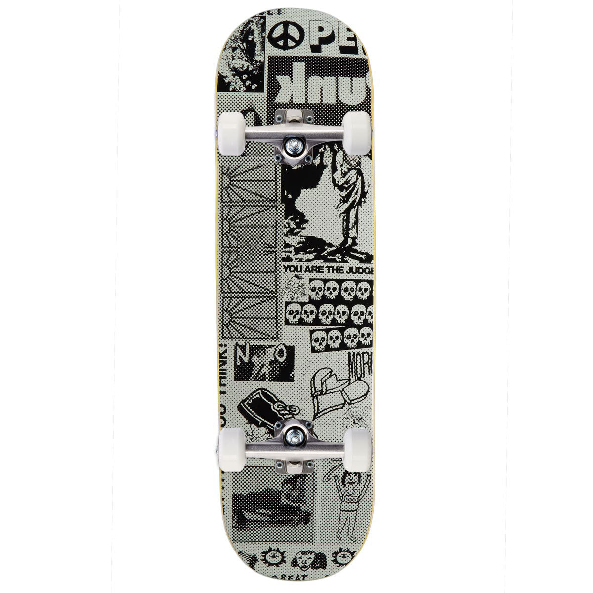 Rassvet Collage Skateboard Complete - Light Grey - 8.60