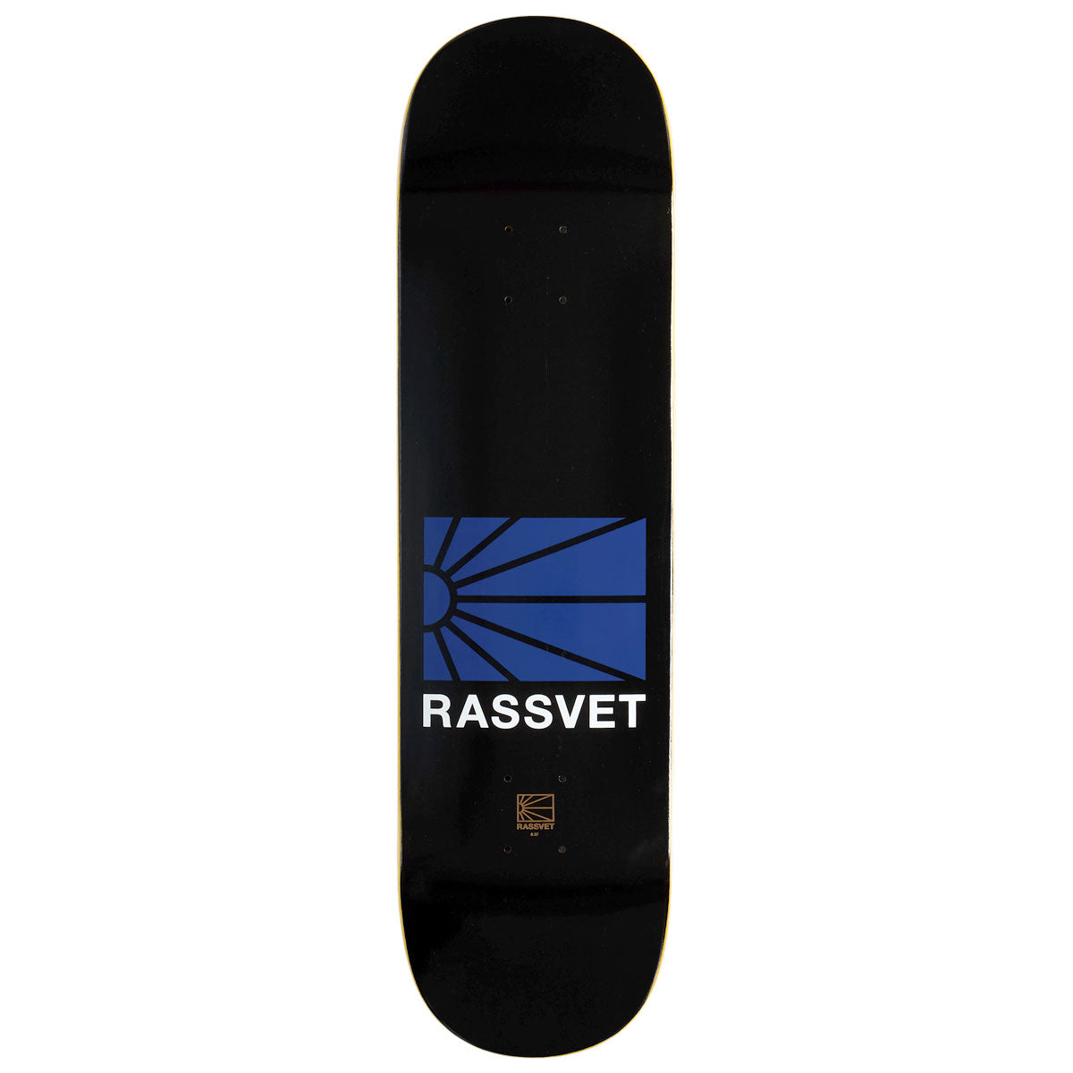 Rassvet Logo Skateboard Deck - Black - 8.37