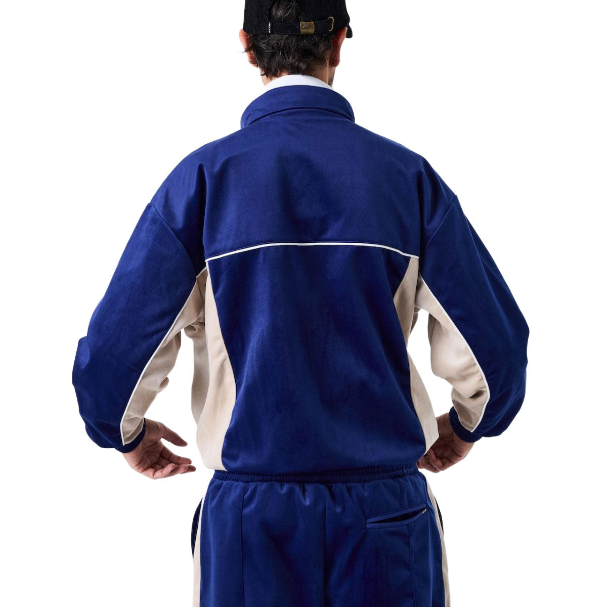Helas Donny Tracksuit Jacket - Navy/Beige image 3