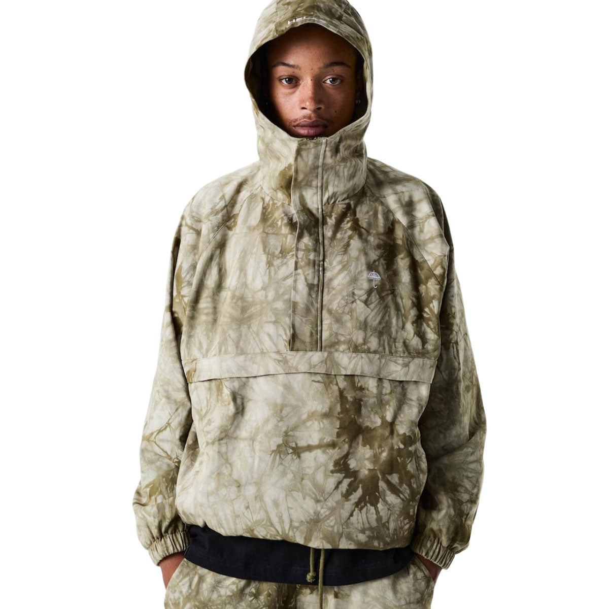 Helas Tie Camo Quarter Zip Tie Dye Jacket - Beige image 3