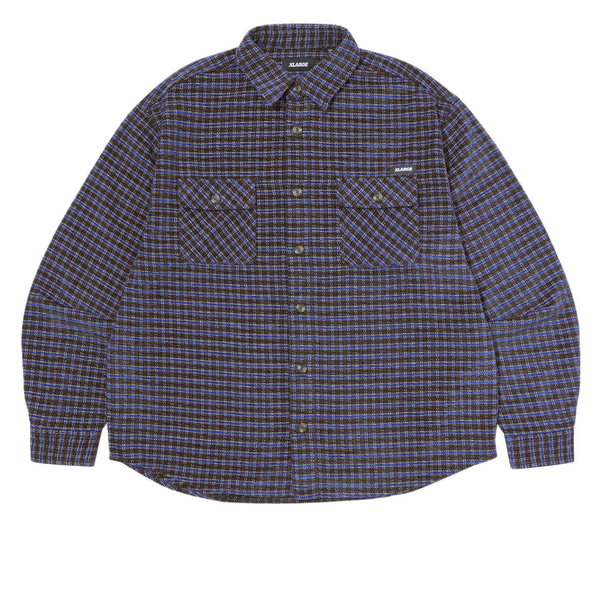 XLarge Long Sleeve Plaid Shirt - Brown image 1