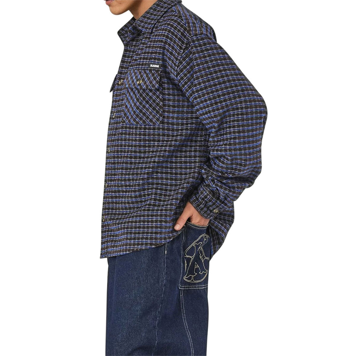 XLarge Long Sleeve Plaid Shirt - Brown image 4