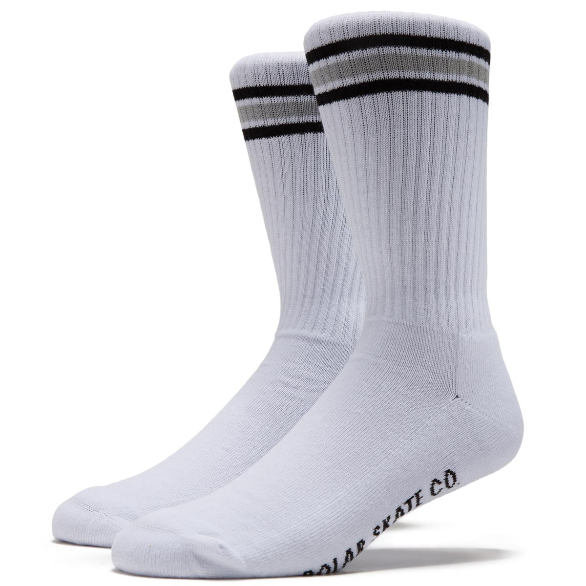 Polar Rib Stripe Socks - White/Black image 1