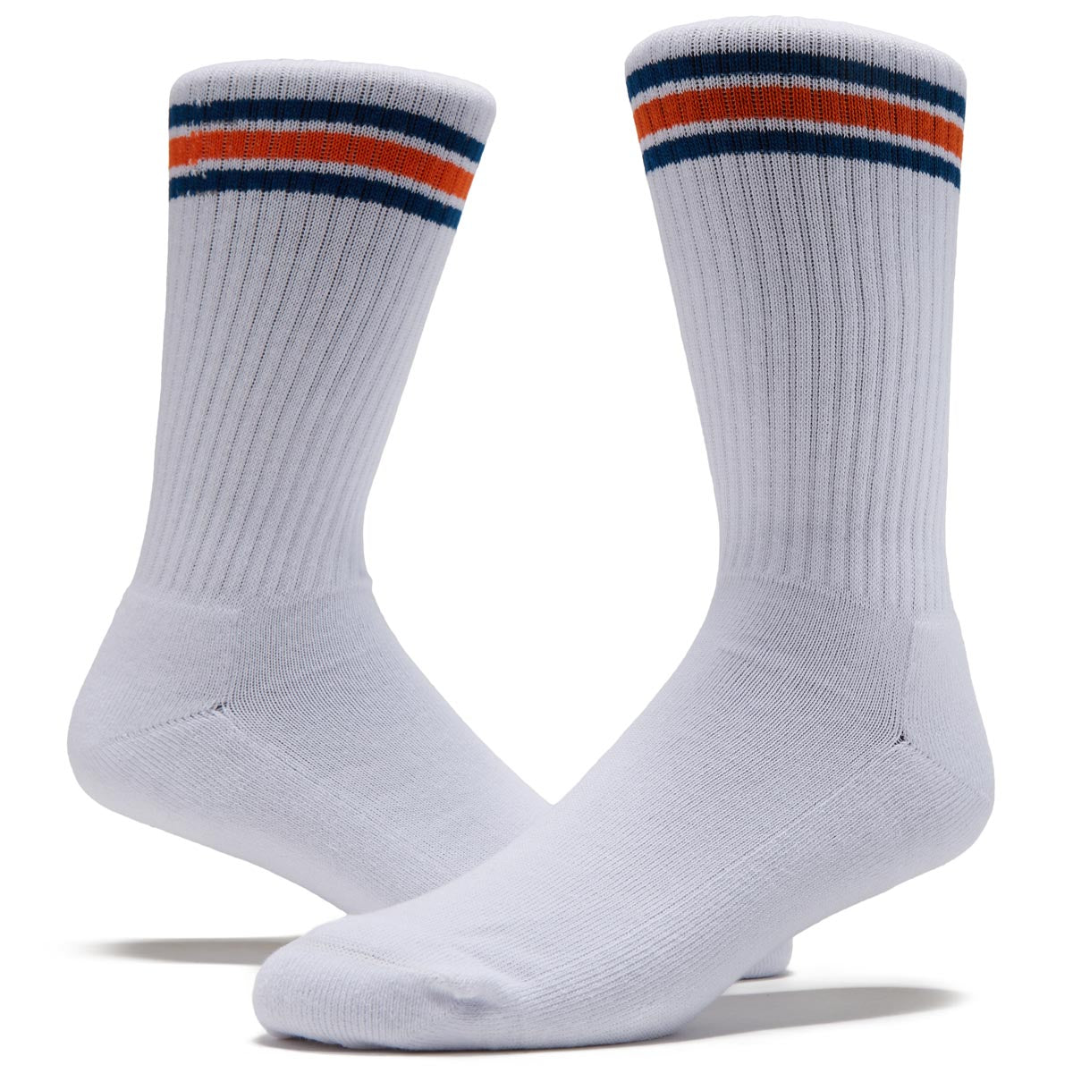 Polar Rib Stripe Socks - White/Blue/Orange image 2