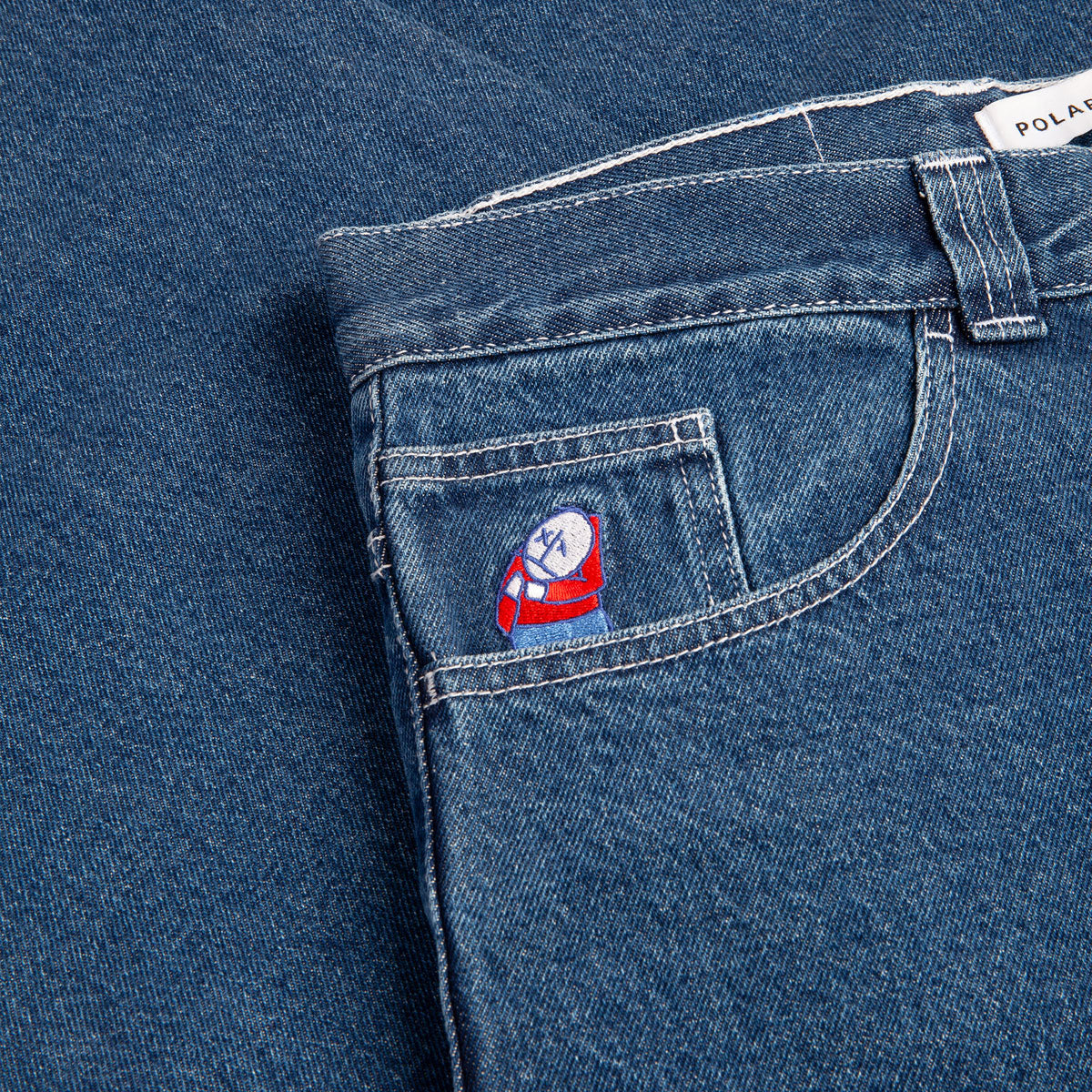 Polar Big Boy OG Logo Jeans - Blue Wash image 3