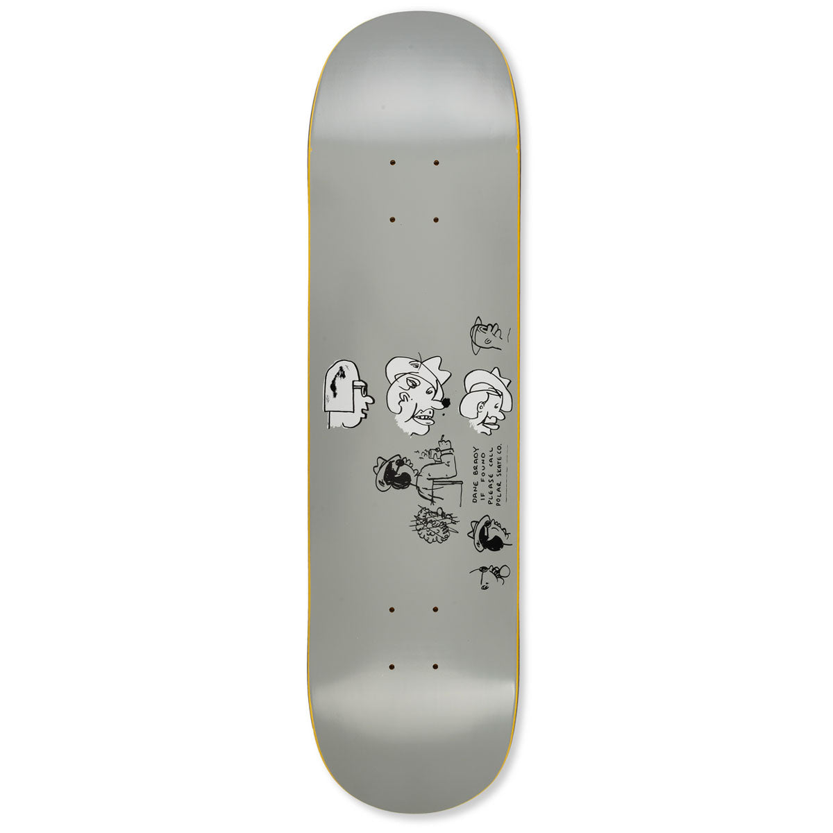 Polar Dane Brady Mia Skateboard Deck - Grey - 8.75