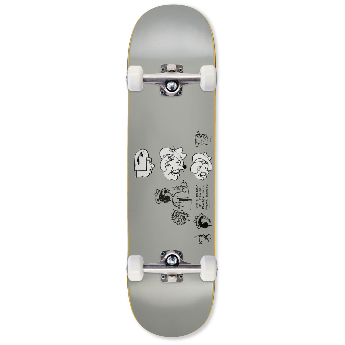 Polar Dane Brady Mia Skateboard Complete - Grey - 8.75