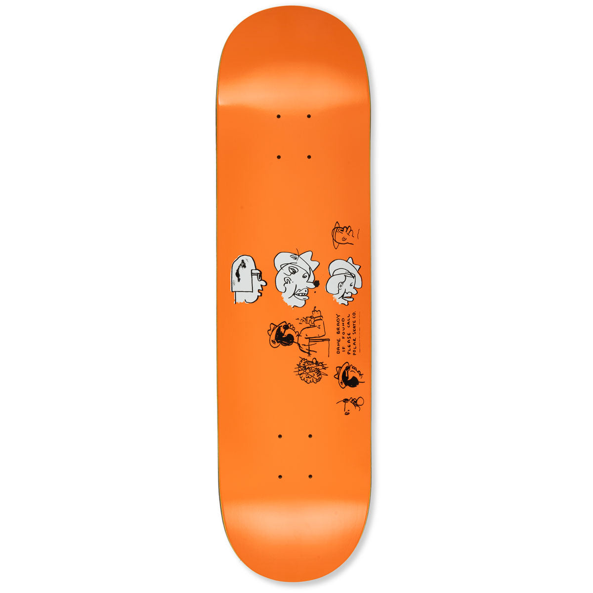 Polar Dane Brady Mia Skateboard Deck - Orange - 8.50