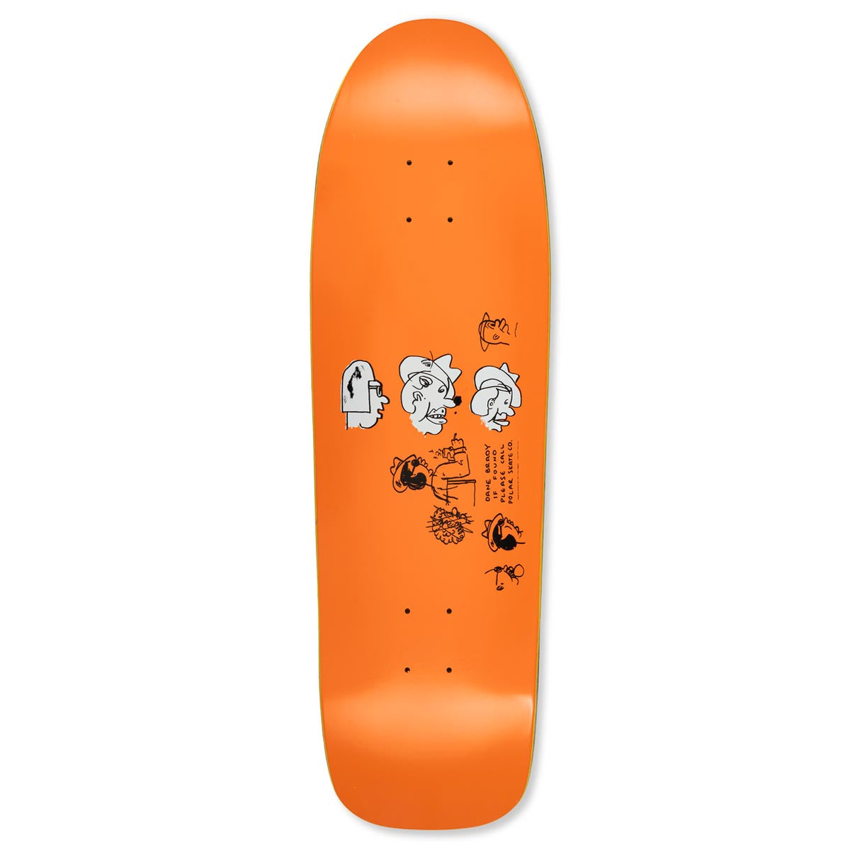 Polar Dane Brady Mia On A DANE1 Skateboard Deck - Orange - 9.75