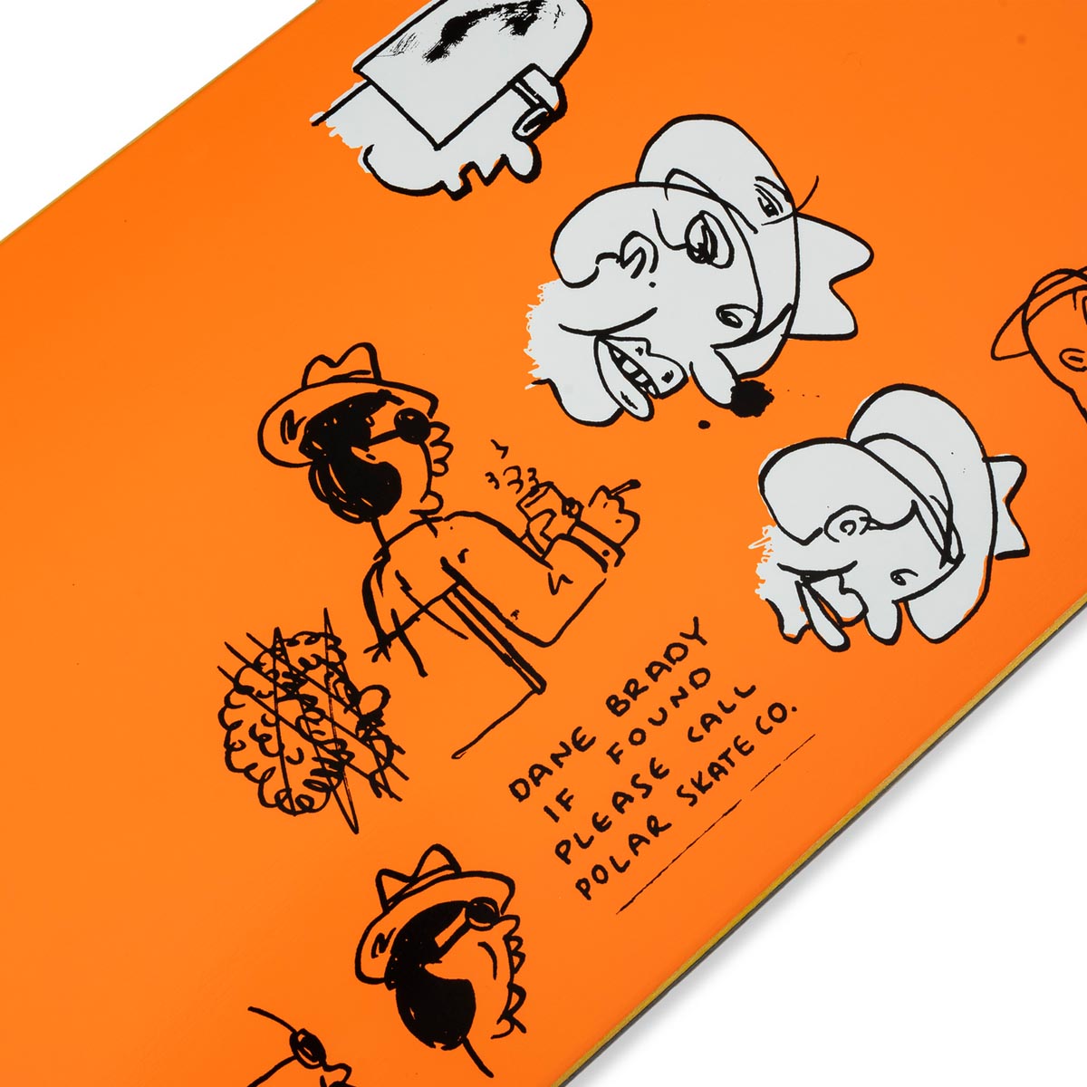 Polar Dane Brady Mia On A DANE1 Skateboard Deck - Orange - 9.75