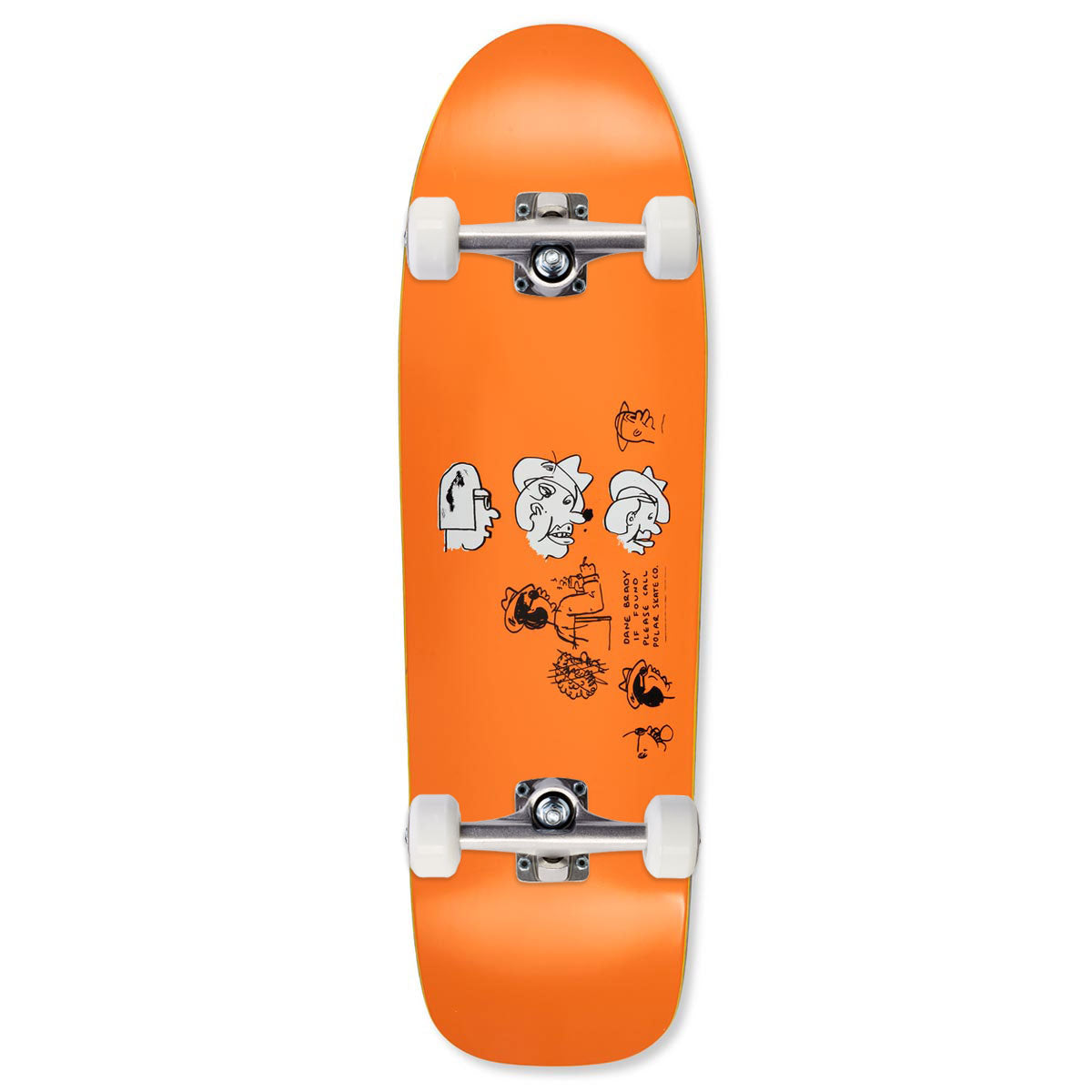 Polar Dane Brady Mia On A DANE1 Skateboard Complete - Orange - 9.75