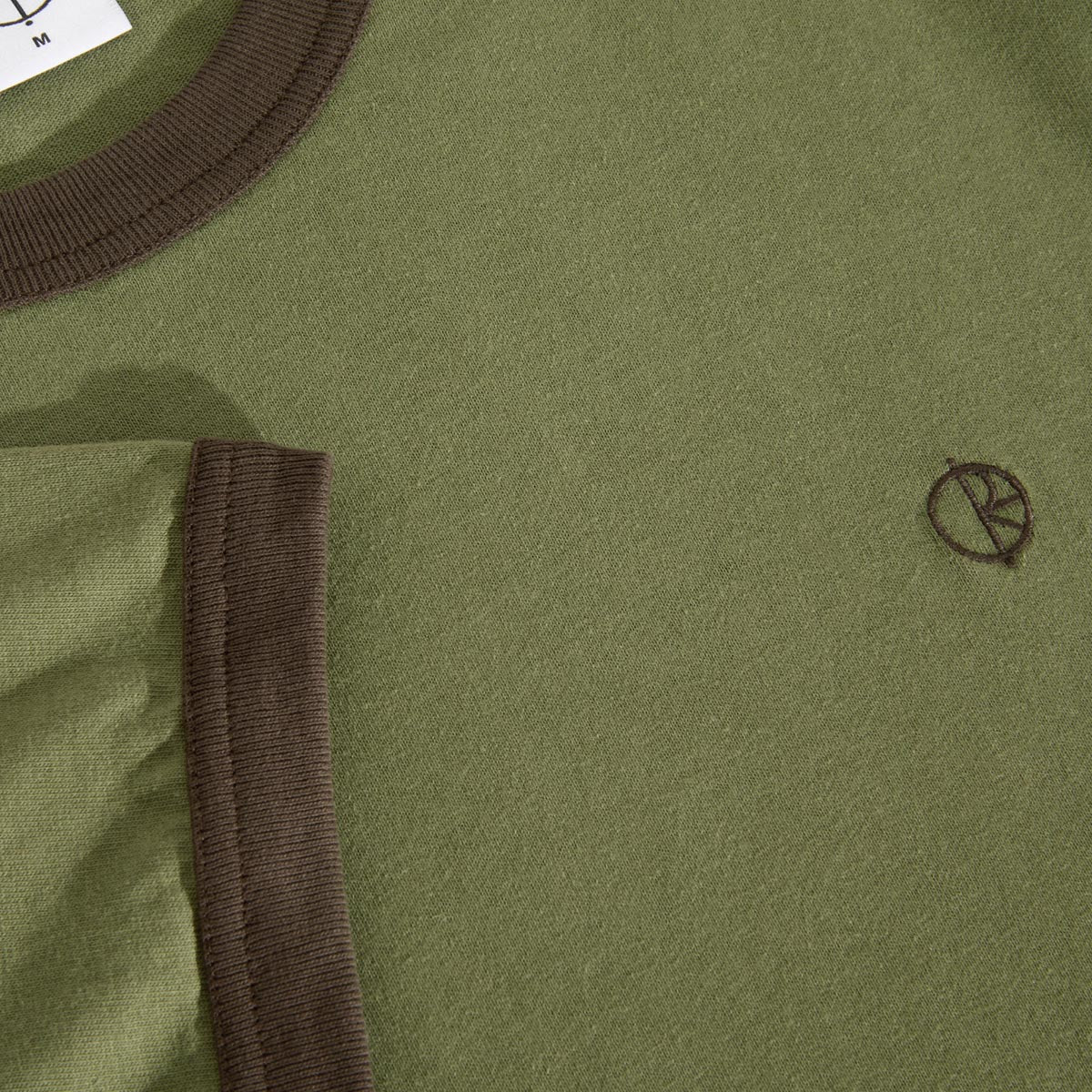 Polar Ringer T-Shirt - Army Green/Brown image 2