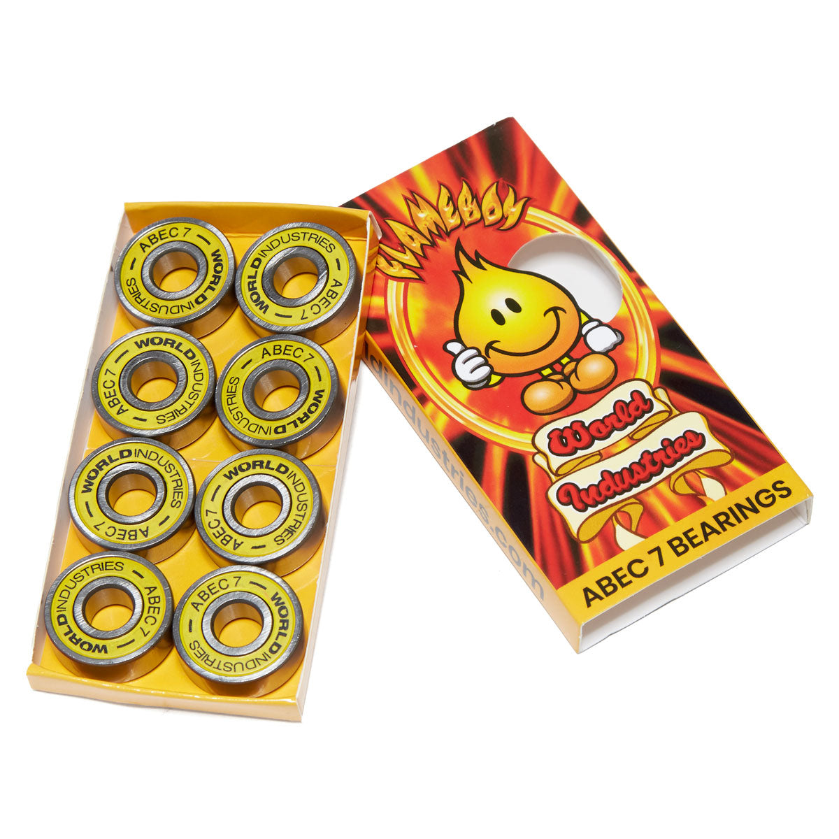 World Industries Flameboy Abec 7 Bearings - Yellow image 2