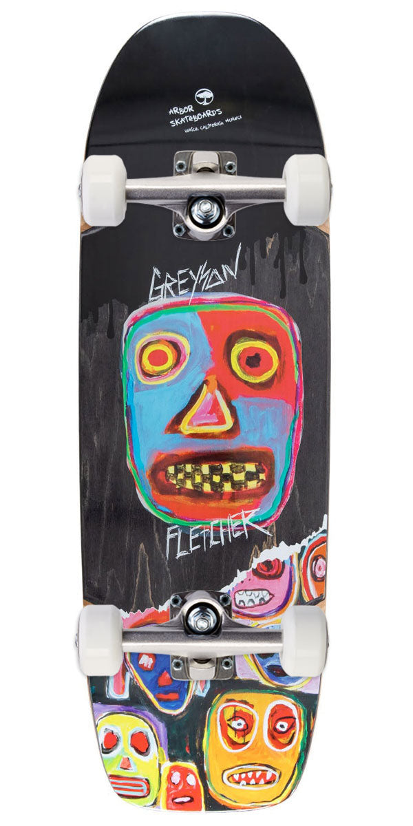 Arbor Greyson Portal Hopper Faces Skateboard Complete - 9.75