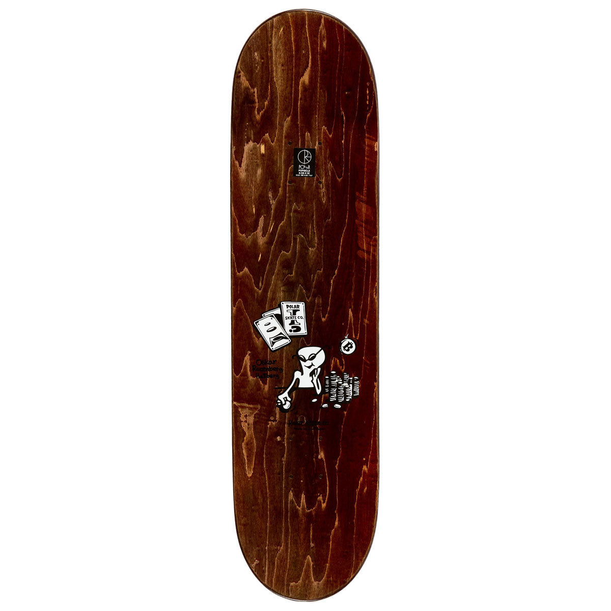 Polar Oskar Rozenberg Poker Face Skateboard Deck - 8.125