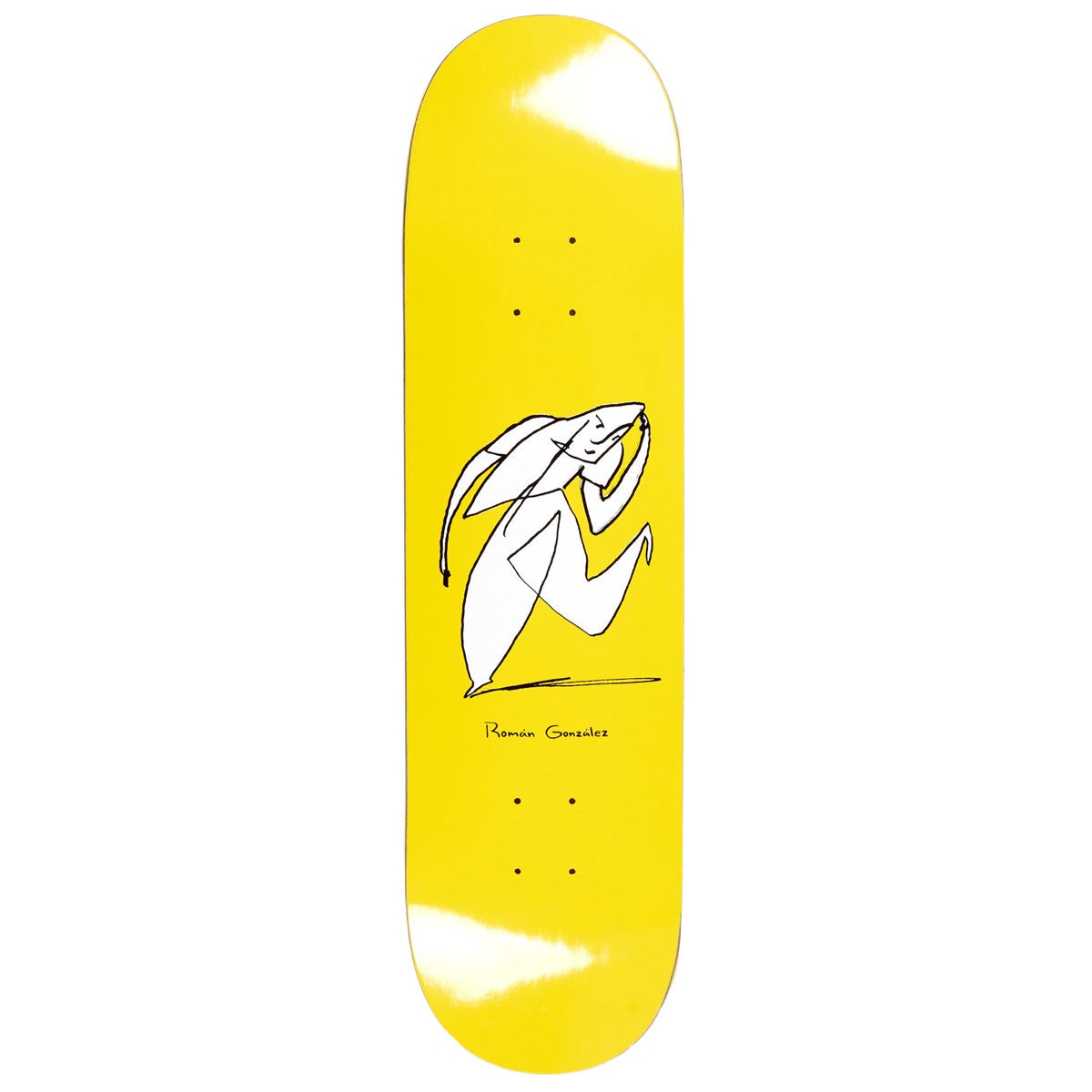 Polar Roman Gonzalez Stay In Motion Skateboard Deck - Yellow - 8.375