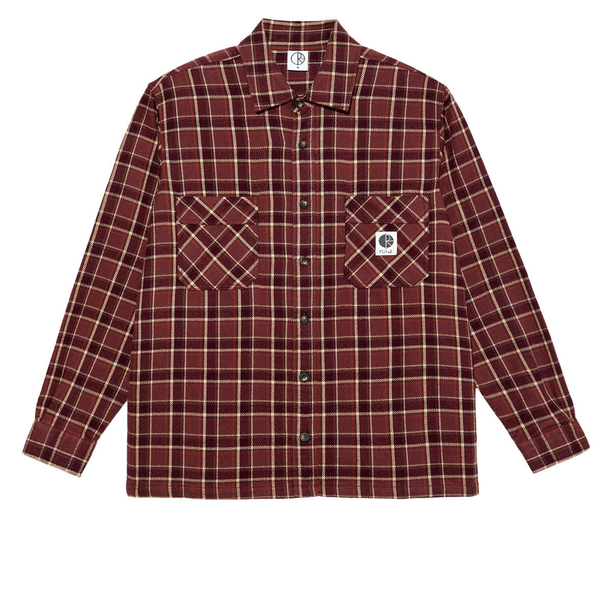Polar Mike Long Sleeve Flannel Shirt - Oxblood Check image 1