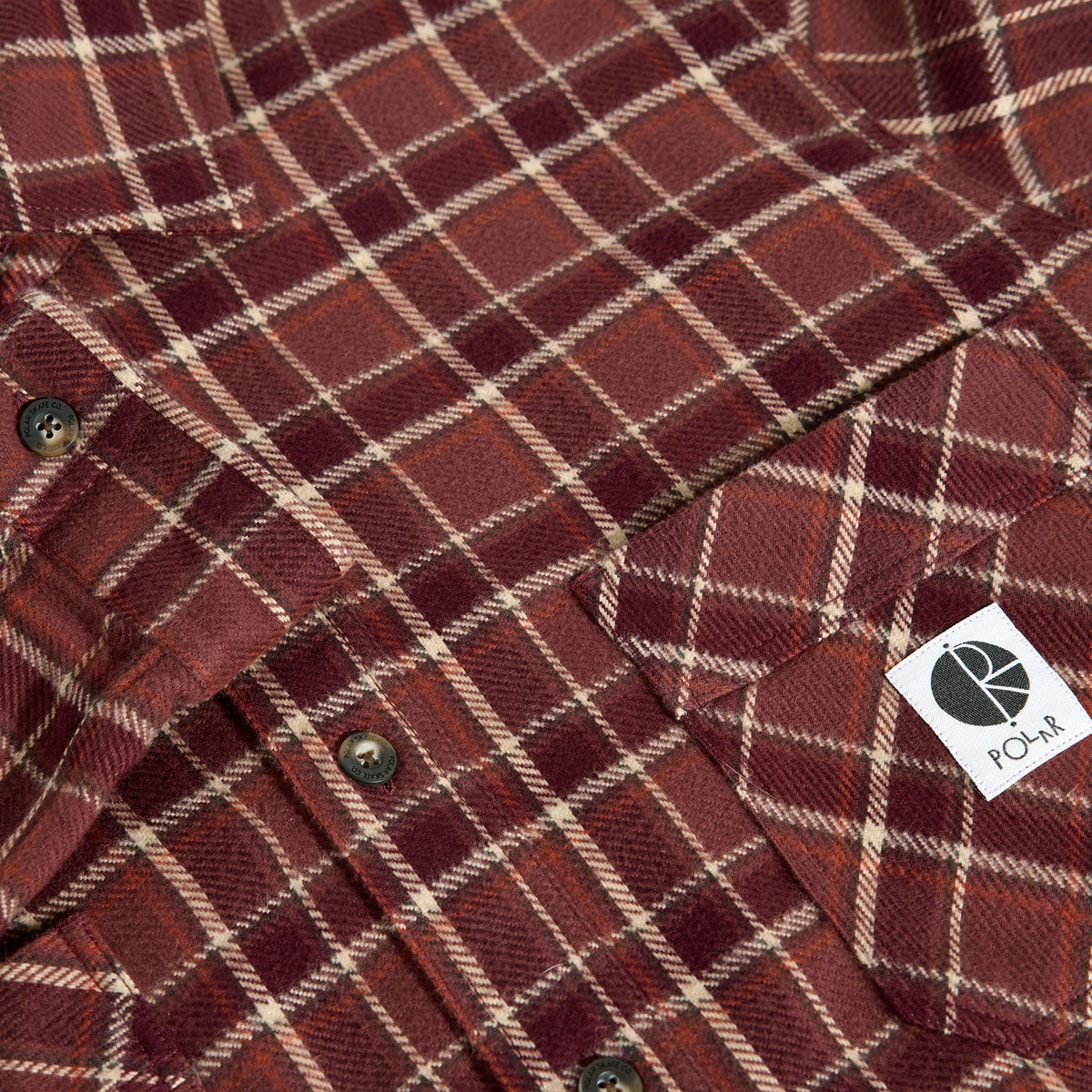 Polar Mike Long Sleeve Flannel Shirt - Oxblood Check image 2