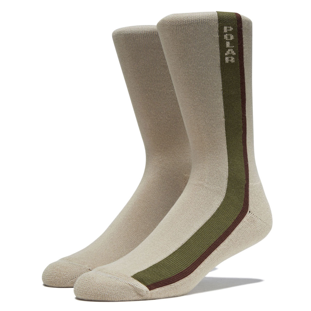 Polar Side Stripe Business Socks - Beige image 1