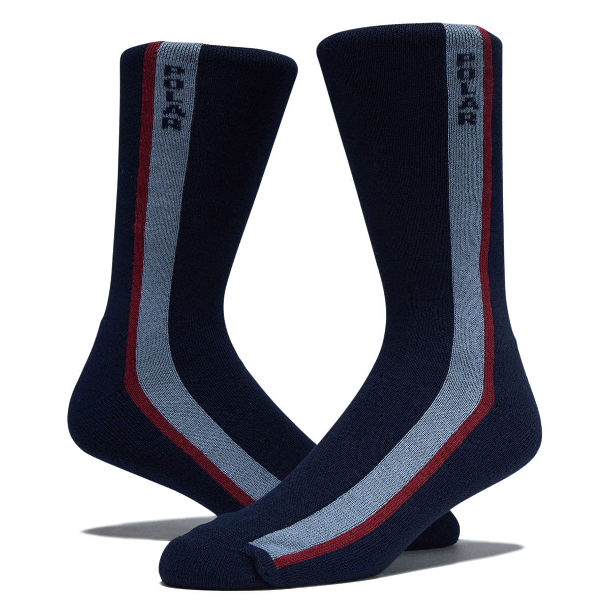 Polar Side Stripe Business Socks - Navy image 2