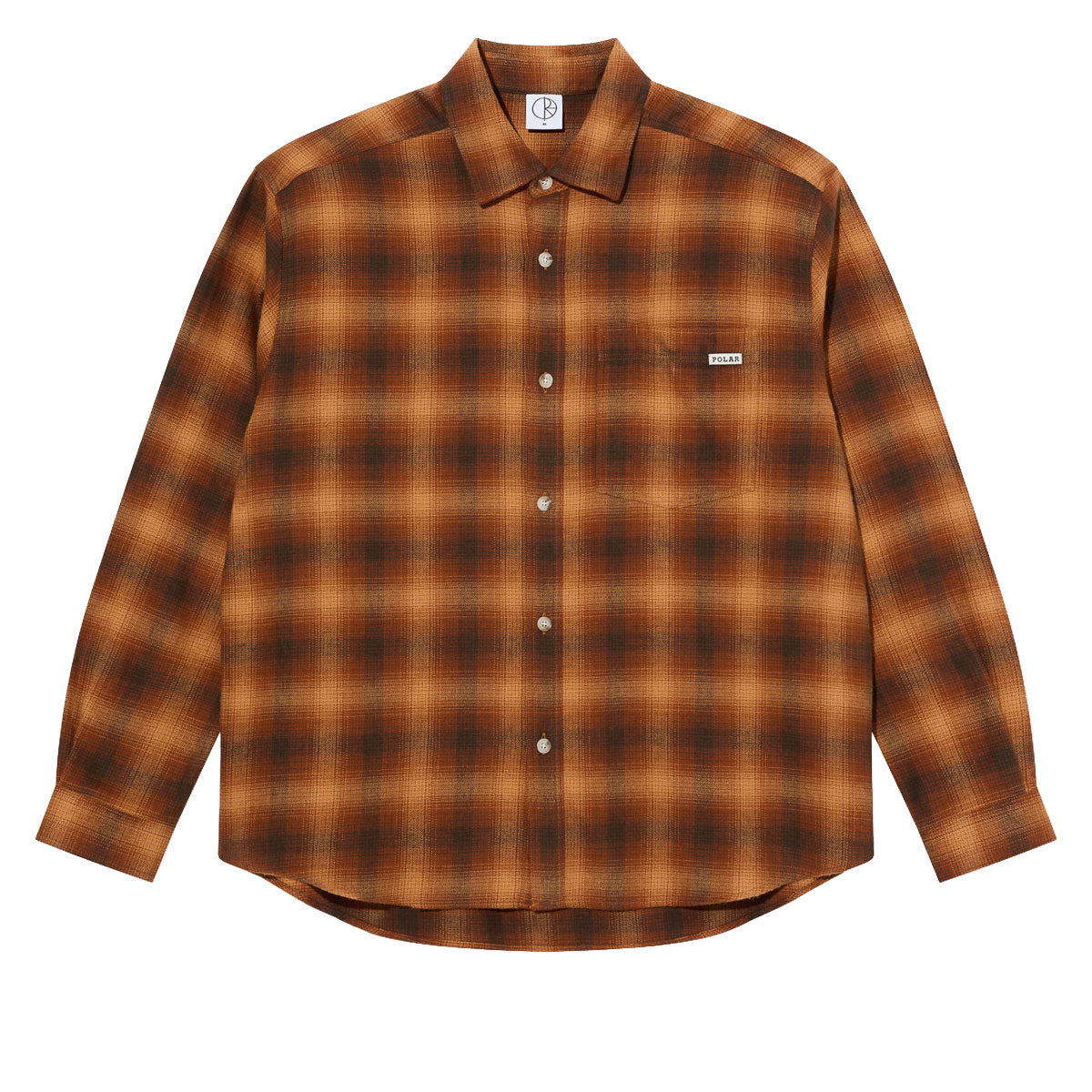 Polar Mitchell Shadow Check Long Sleeve Shirt - Caramel image 1