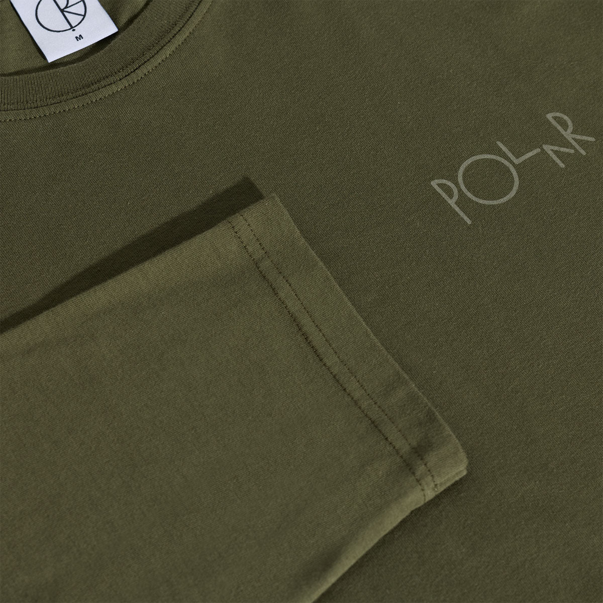 Polar Steve Stroke Logo Long Sleeve T-Shirt - Army Green image 4