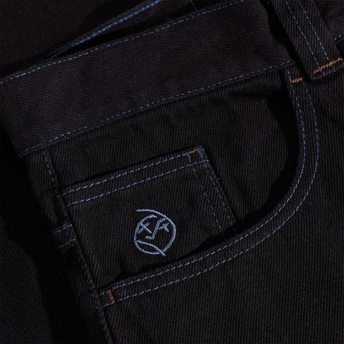 Polar Big Boy Jeans - Black/Blue Stitching image 3