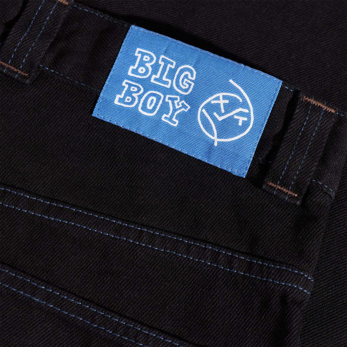Polar Big Boy Jeans - Black/Blue Stitching image 4