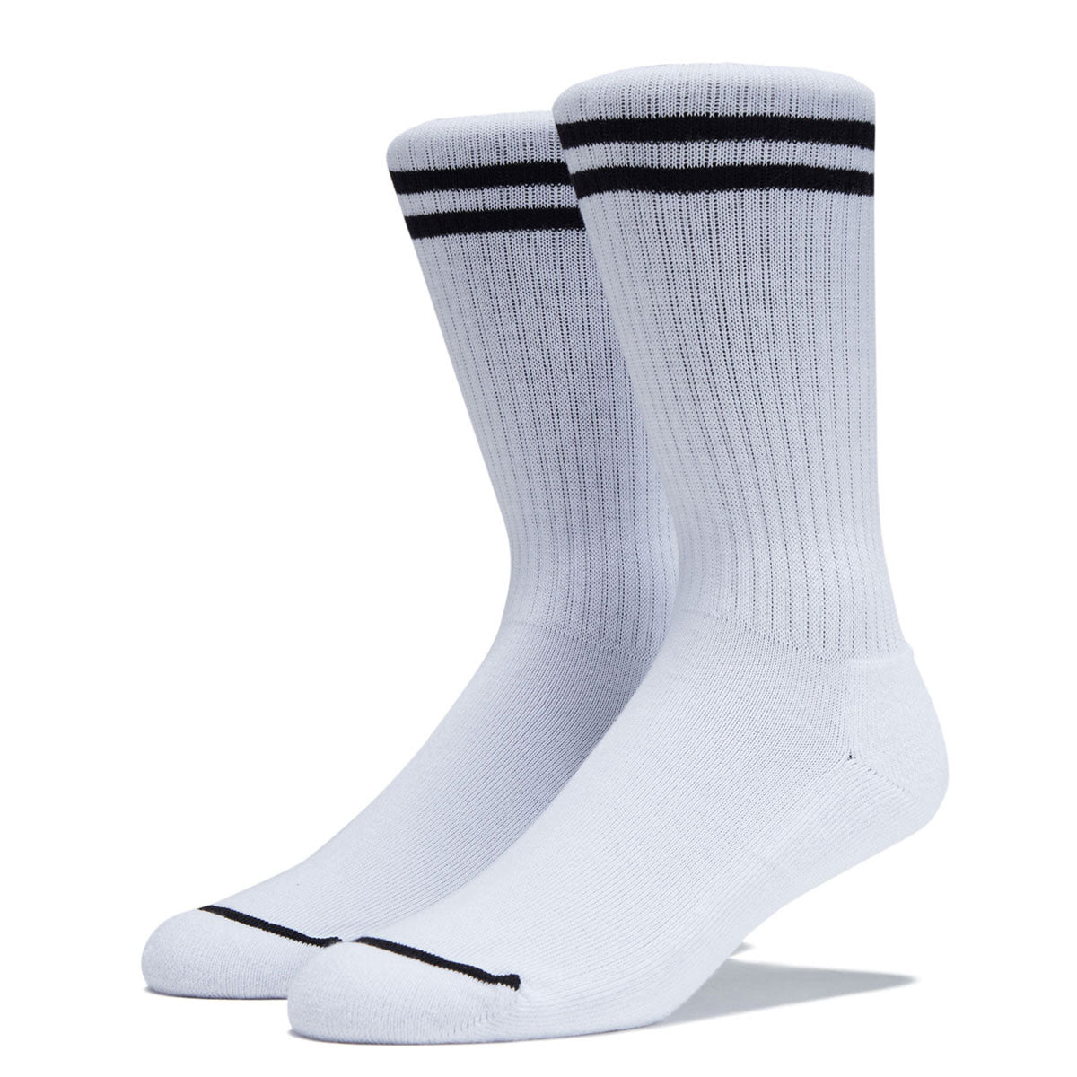 Polar 2 Stripes Rib Socks - White/Black image 1