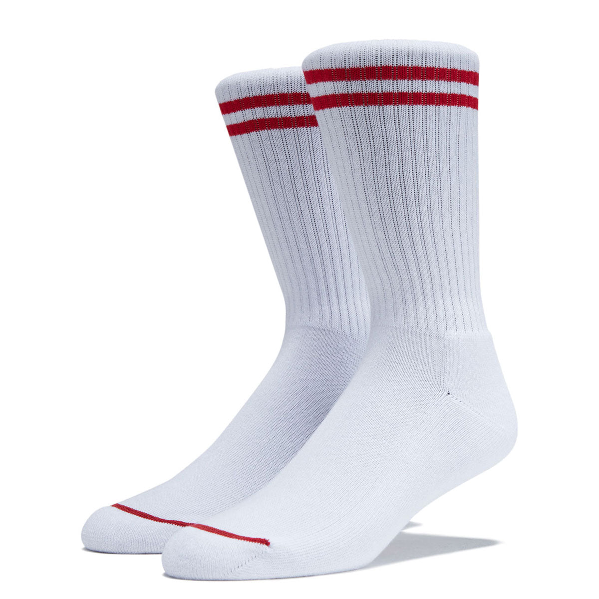 Polar 2 Stripes Rib Socks - White/Cherry image 1
